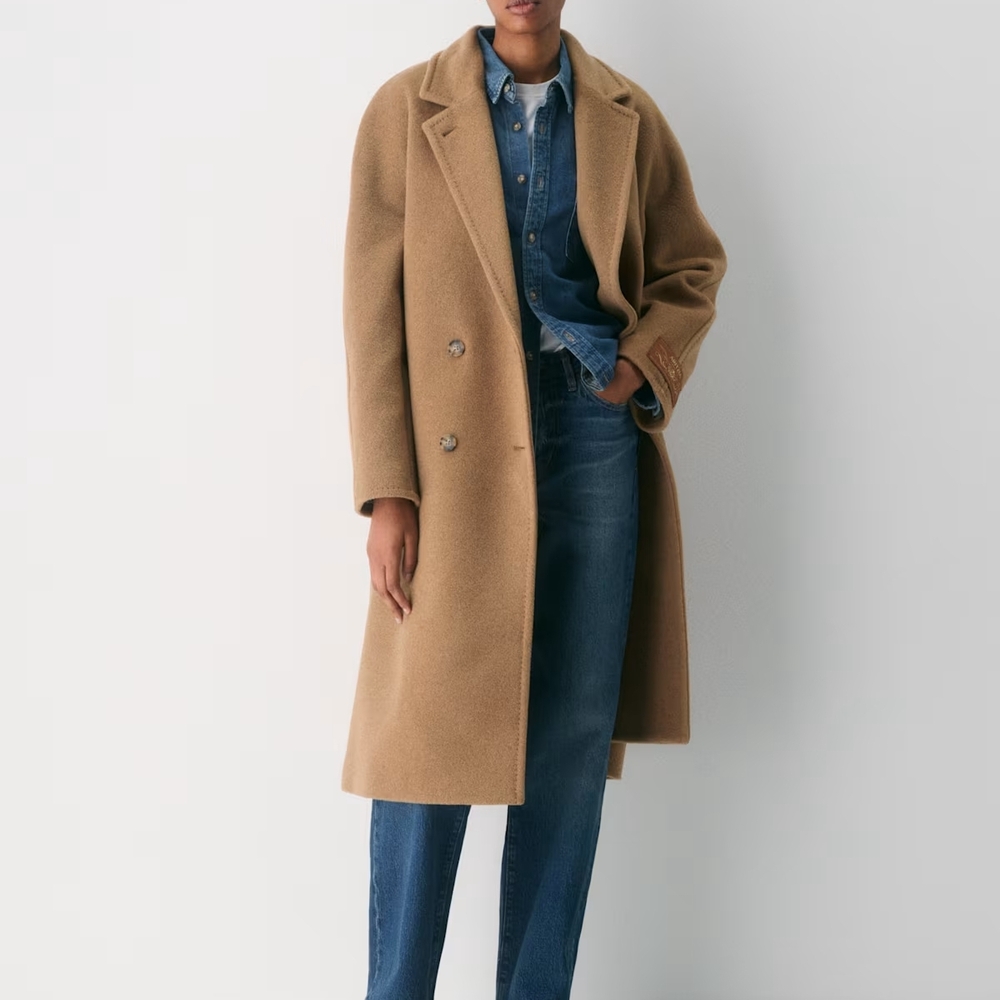 Aritizia Slouch Coat - Camel Wool